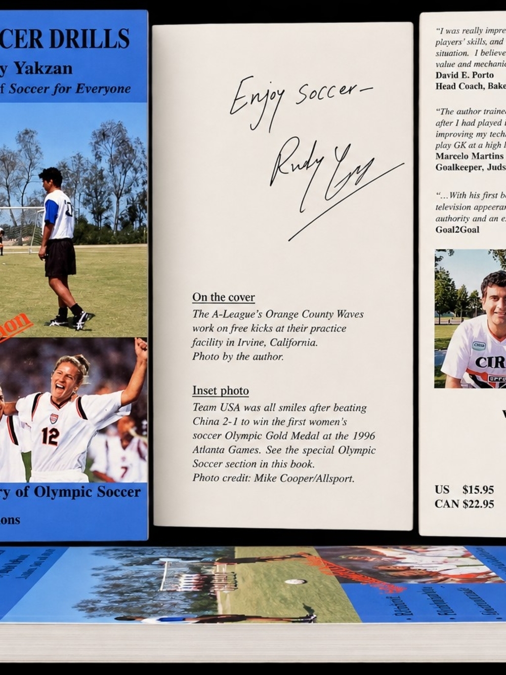 105 Practical Soccer Drills Rudy Yakzan SIGNED Soccer Coaching Book